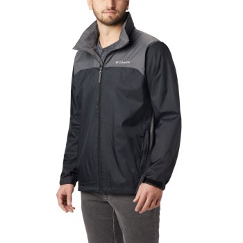Columbia Muške Jakne - Glennaker Lake Rain Big Crne Tamno Sive | TBIQ-69250